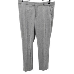 Banana Republic Ryan Pants 14L Gray Herringbone Tall Long 33" Inseam